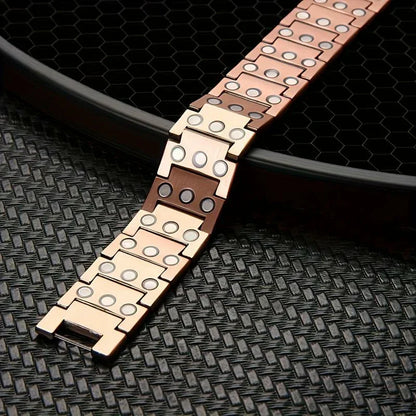 Pulsera Magnética de Cobre Puro para Hombre - Energía, Vitalidad y Estilo