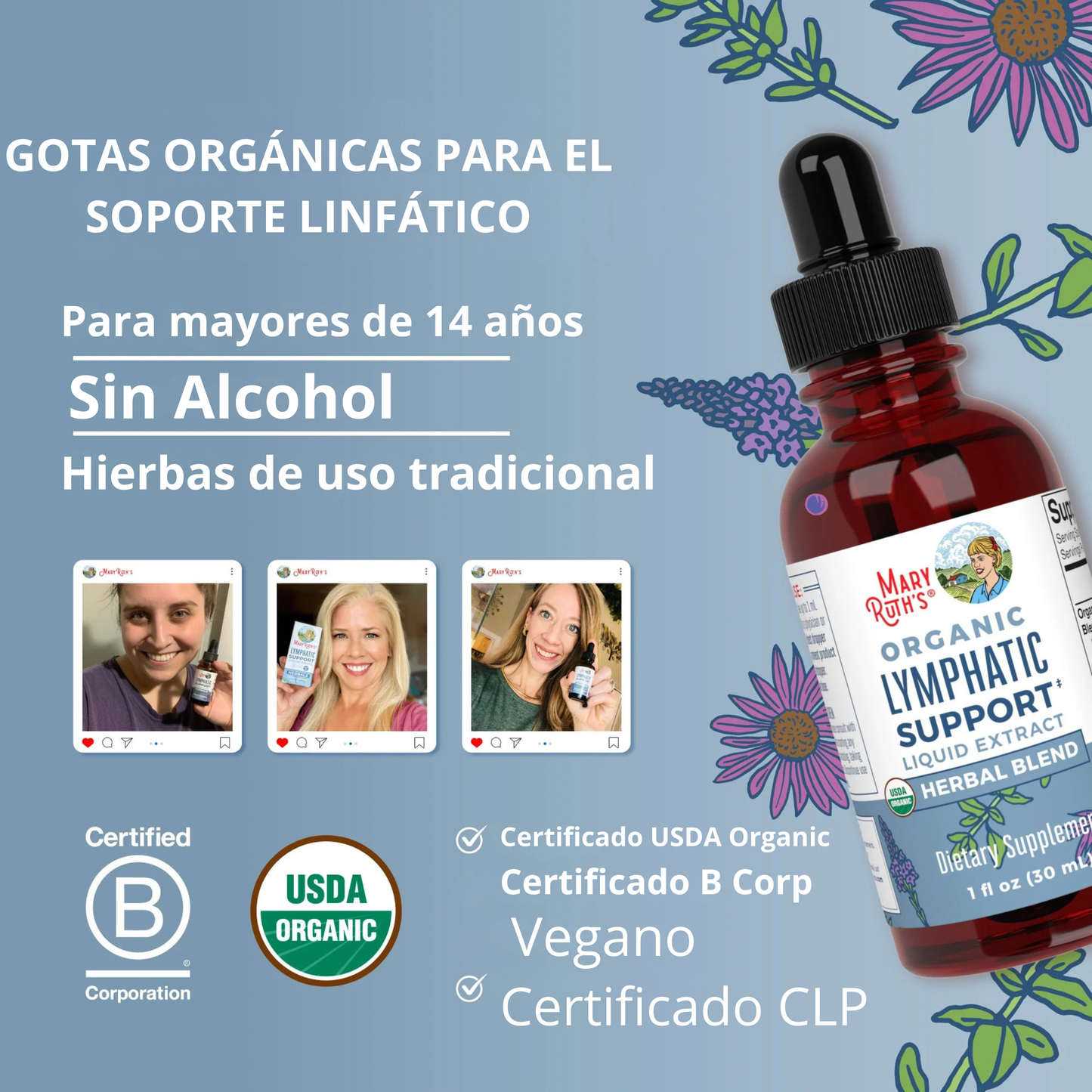 Mezcla Herbal Orgánica para el Soporte Linfático