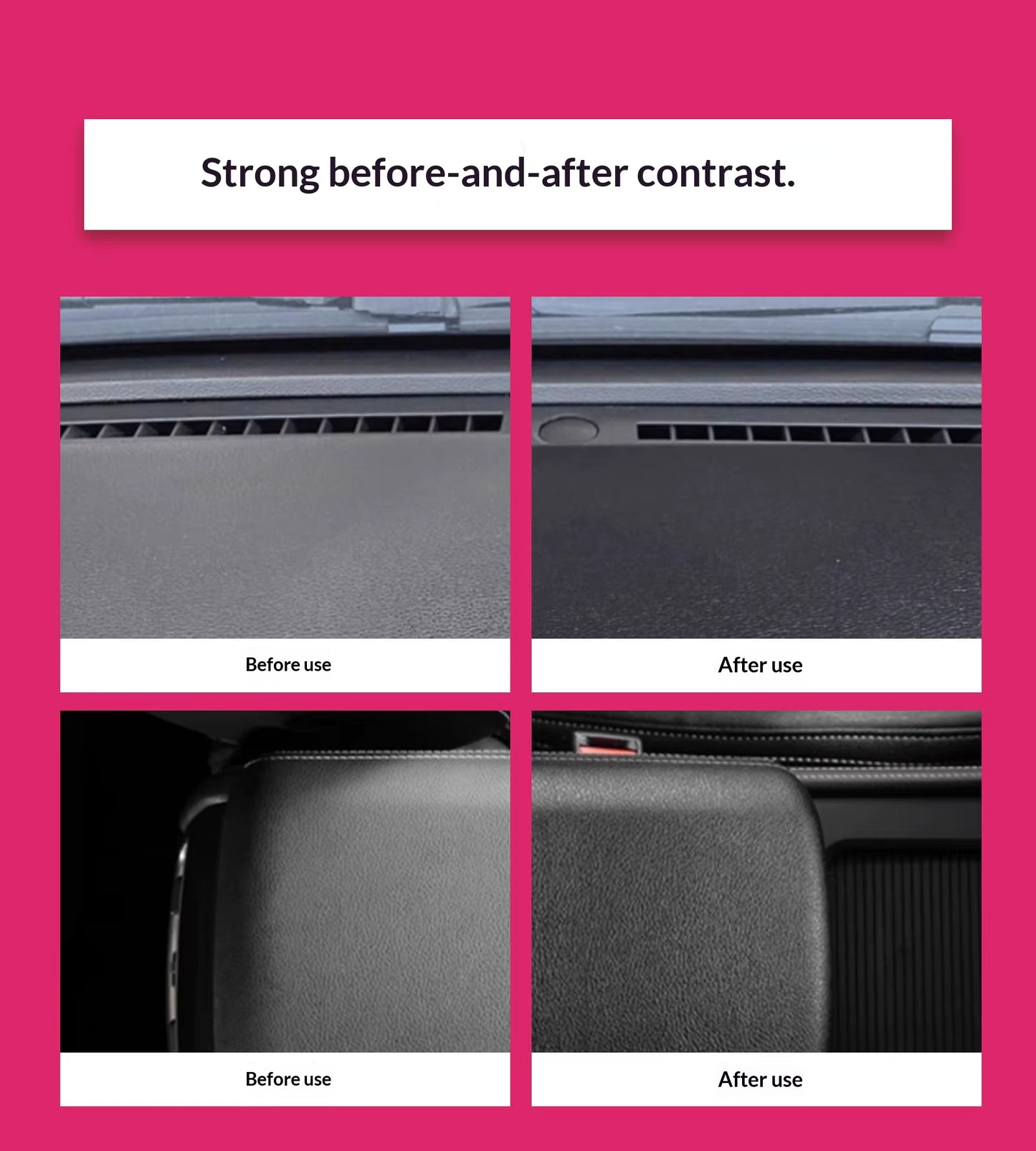 Pulimentos restauradores y detallistas de interiores Tekard para cuero, plástico, goma y molduras.  Protección UV para automóviles.