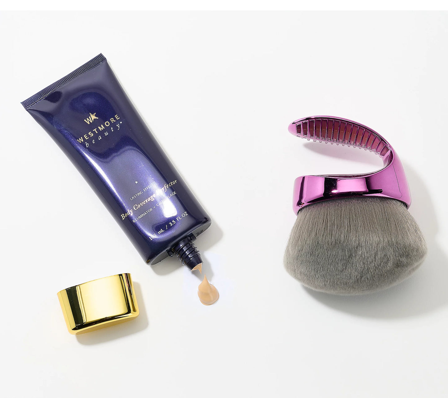 Westmore Natural Radiance BODY COVERAGE PERFECTOR y brocha corporal - 7oz nuevo