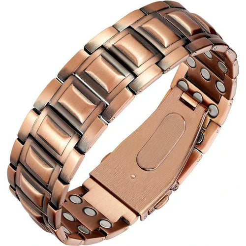 Pulsera Magnética de Cobre Puro para Hombre - Energía, Vitalidad y Estilo